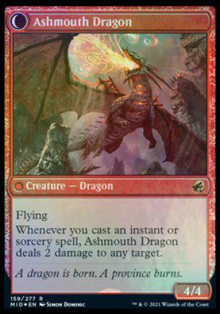 Image of Smoldering Egg // Ashmouth Dragon [Innistrad: Midnight Hunt Prerelease Promos]