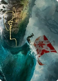 Image of Run Ashore Art Card (Gold-Stamped Signature) [Kaldheim Art Series]