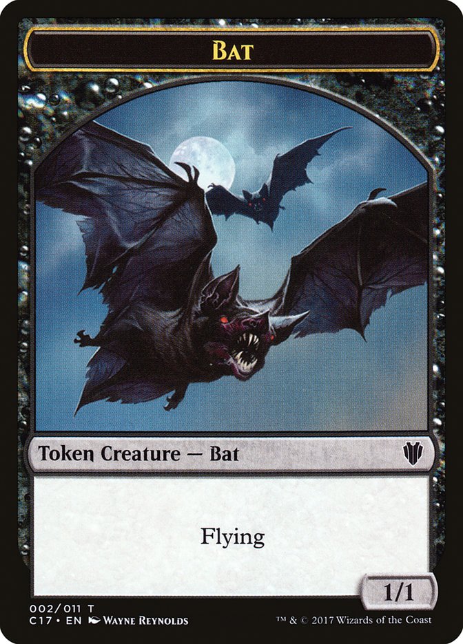 Image of Bat // Vampire Double-Sided Token [Commander 2017 Tokens]