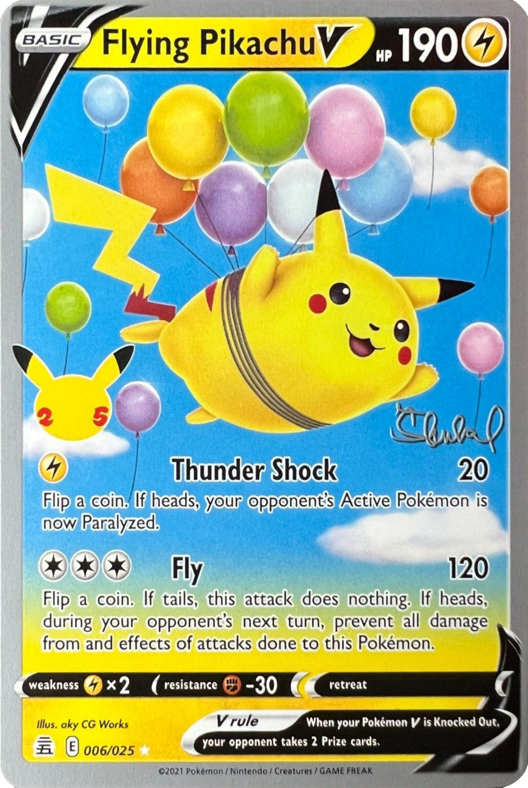Image of Flying Pikachu V (006/025) (ADP - Ondrej Skubal) [World Championships 2022]