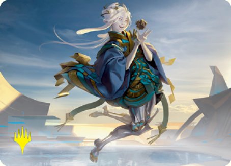Image of Moonfolk Puzzlemaker Art Card (Gold-Stamped Signature) [Kamigawa: Neon Dynasty Art Series]