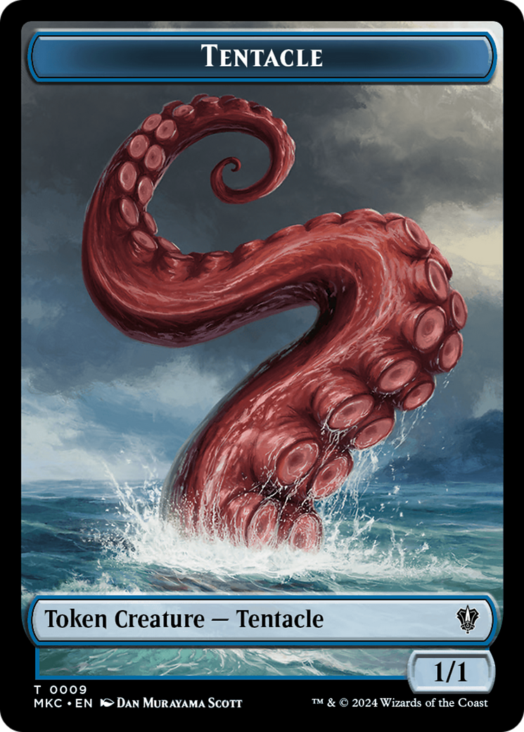 Image of Tentacle // Koma's Coil Double-Sided Token [Murders at Karlov Manor Commander Tokens]