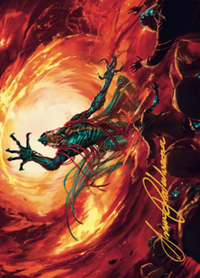 Image of Gix, Yawgmoth Praetor Art Card (Gold-Stamped Signature) [The Brothers' War Art Series]