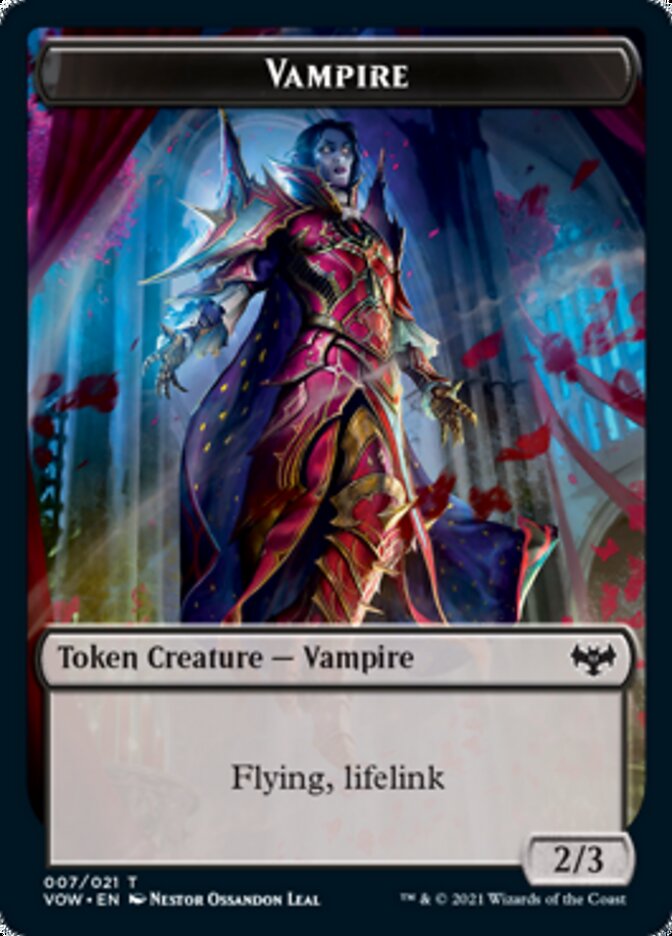 Image of Blood // Vampire (007) Double-Sided Token [Innistrad: Crimson Vow Tokens]