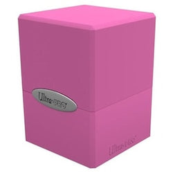 Hot Pink Satin Cube Deck Box 100+