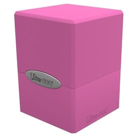 Hot Pink Satin Cube Deck Box 100+