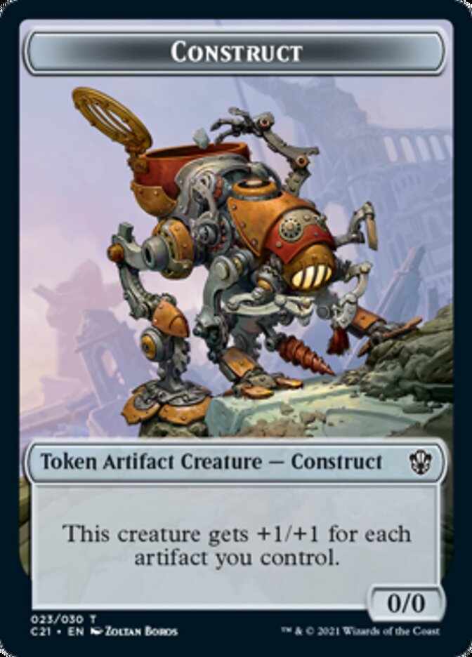 Image of Copy // Construct (030) Double-Sided Token [Commander 2021 Tokens]