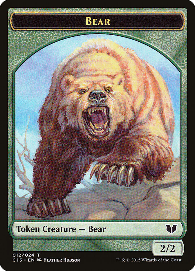 Image of Bear // Spider Double-Sided Token [Commander 2015 Tokens]