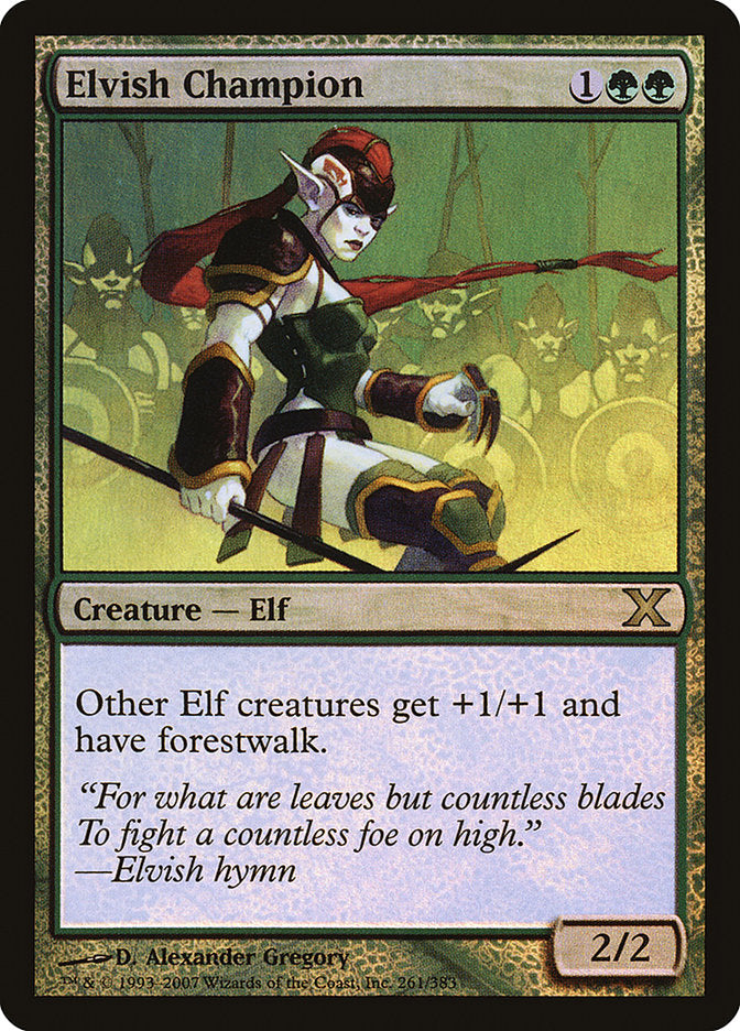 Image of Elvish Champion (Premium Foil) [Tenth Edition]