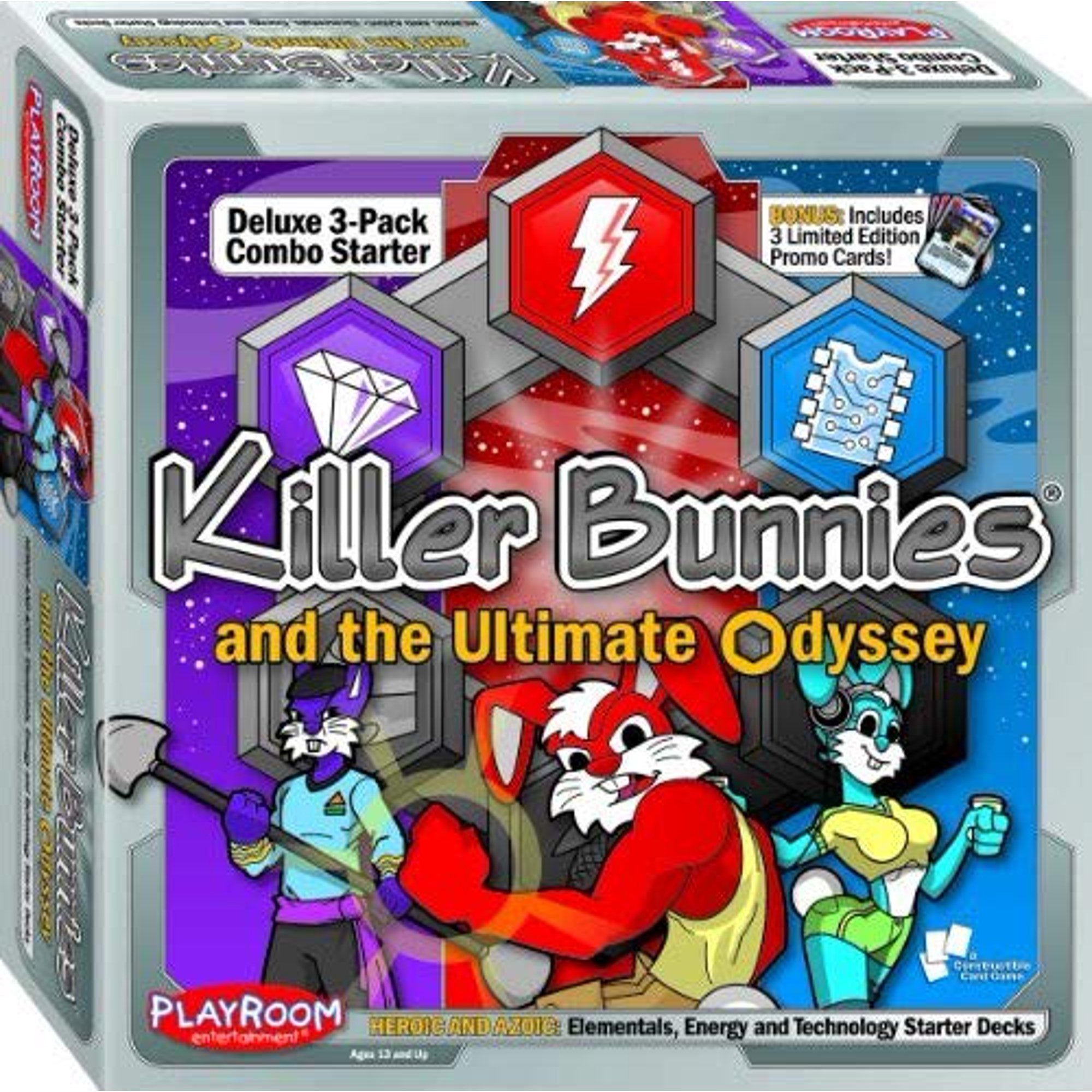 Image of Killer Bunnies: and the Ultimate Odyssey - Deluxe 3-Pack Combo Starter