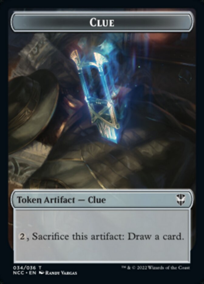 Image of Clue // Elemental (005) Double-Sided Token [Streets of New Capenna Commander Tokens]