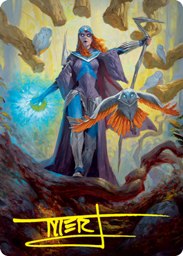 Image of Kasmina, Enigma Sage Art Card (Gold-Stamped Signature) [Strixhaven: School of Mages Art Series]