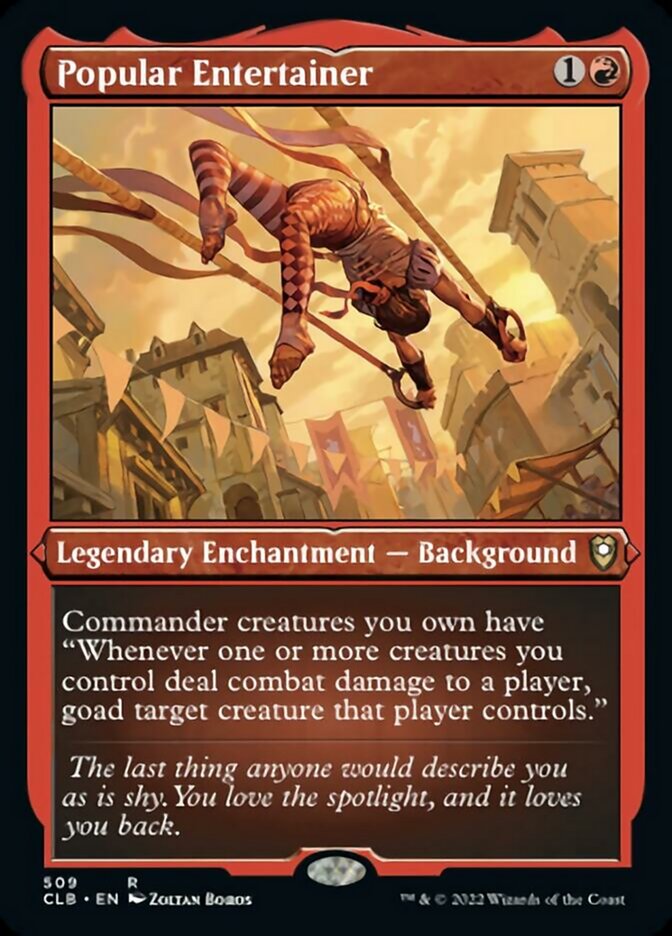 Image of Popular Entertainer (Foil Etched) [Commander Legends: Battle for Baldur's Gate]