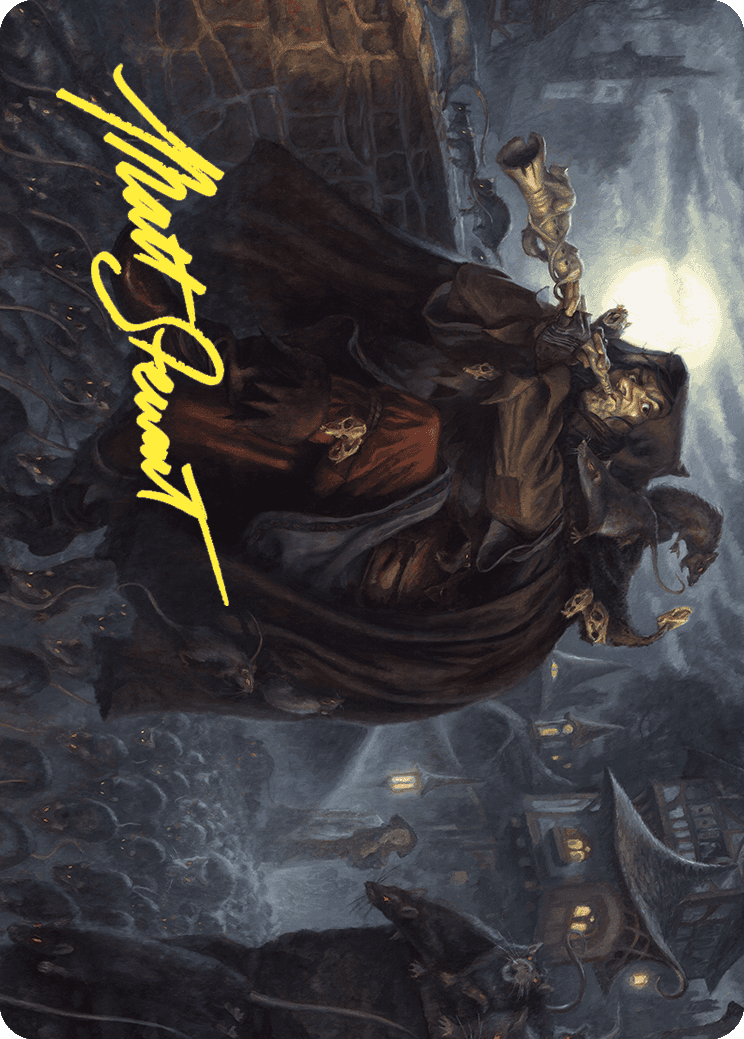 Image of Totentanz, Swarm Piper Art Card (Gold-Stamped Signature) [Wilds of Eldraine Art Series]