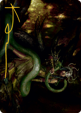 Image of Saryth, the Viper's Fang Art Card (Gold-Stamped Signature) [Innistrad: Midnight Hunt Art Series]
