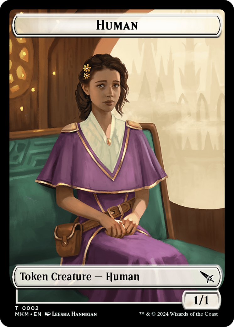 Image of Human // Soldier Double-Sided Token [Murders at Karlov Manor Commander Tokens]