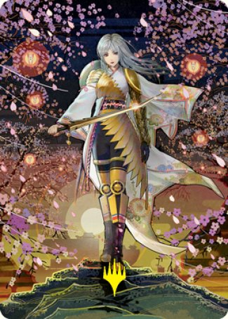 Image of The Wandering Emperor 2 Art Card (Gold-Stamped Signature) [Kamigawa: Neon Dynasty Art Series]