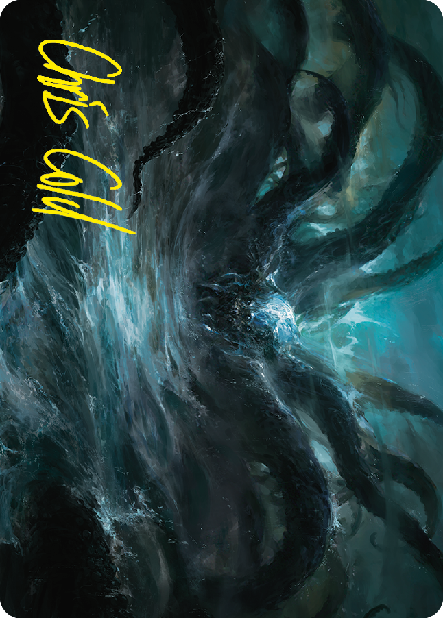 Image of The Watcher in the Water Art Card (Gold-Stamped Signature) [The Lord of the Rings: Tales of Middle-earth Art Series]