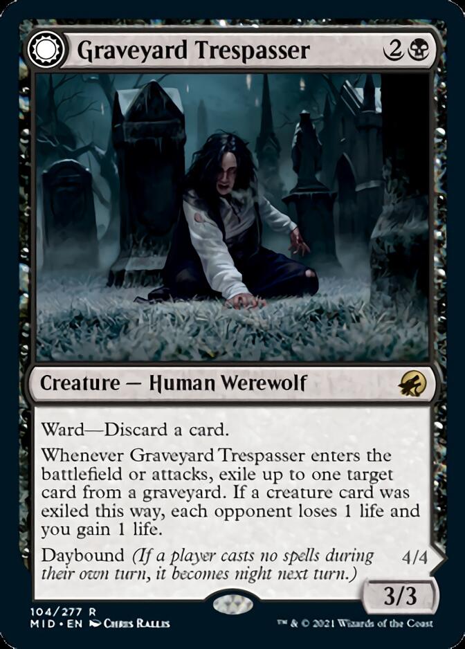 Image of Graveyard Trespasser // Graveyard Glutton [Innistrad: Midnight Hunt]