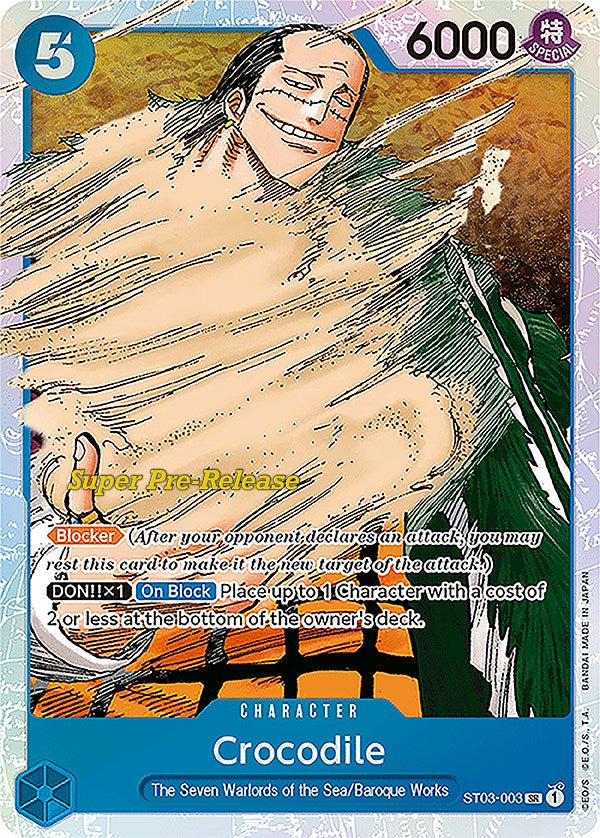 Image of Crocodile (003) [Super Pre-Release Starter Deck: The Seven Warlords of the Sea]