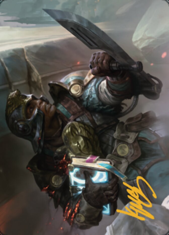 Image of Retrieval Agent Art Card (Gold-Stamped Signature) [The Brothers' War Art Series]