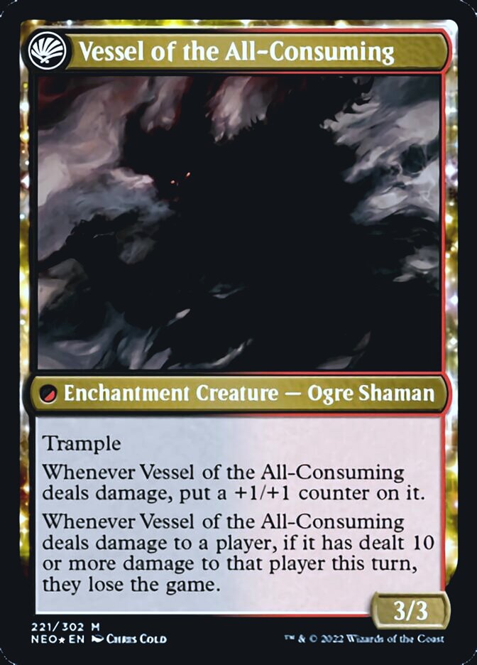 Image of Hidetsugu Consumes All // Vessel of the All-Consuming [Kamigawa: Neon Dynasty Prerelease Promos]