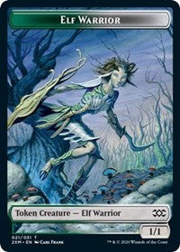 Image of Elf Warrior // Germ Double-Sided Token [Double Masters Tokens]