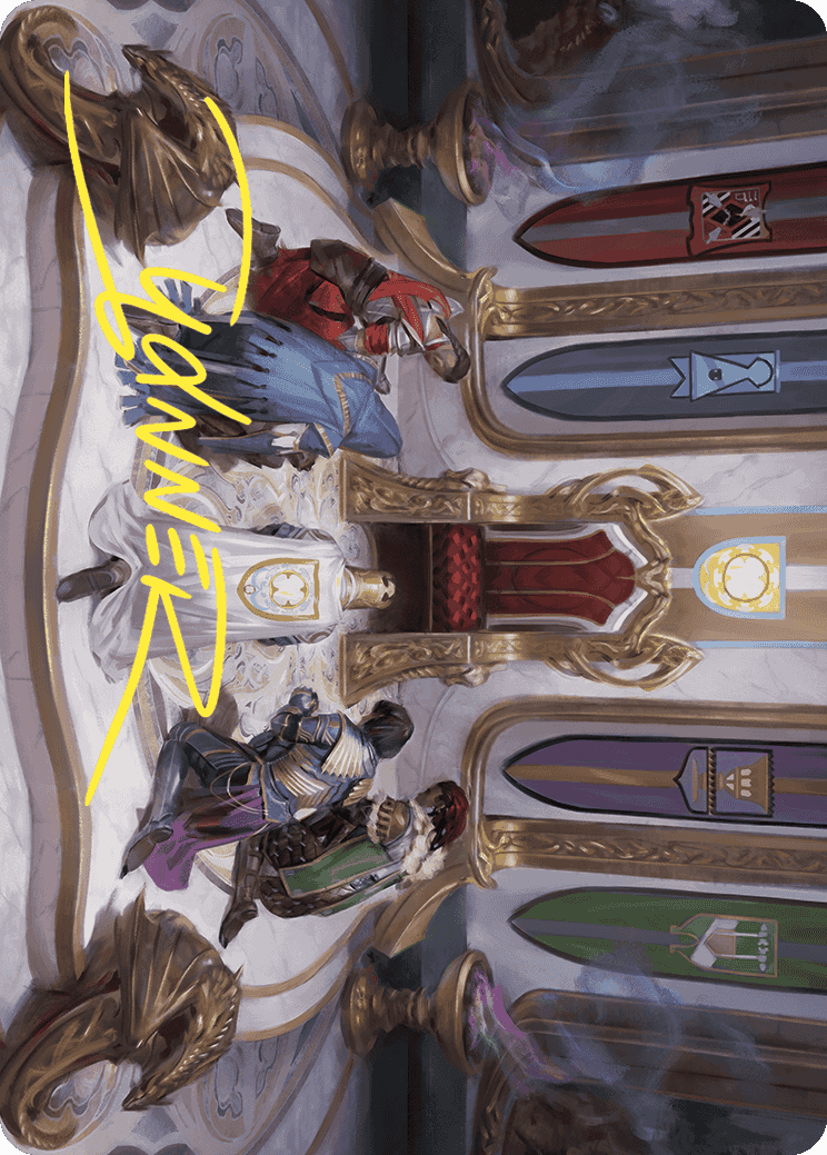 Image of Throne of Eldraine Art Card (Gold-Stamped Signature) [Wilds of Eldraine Art Series]