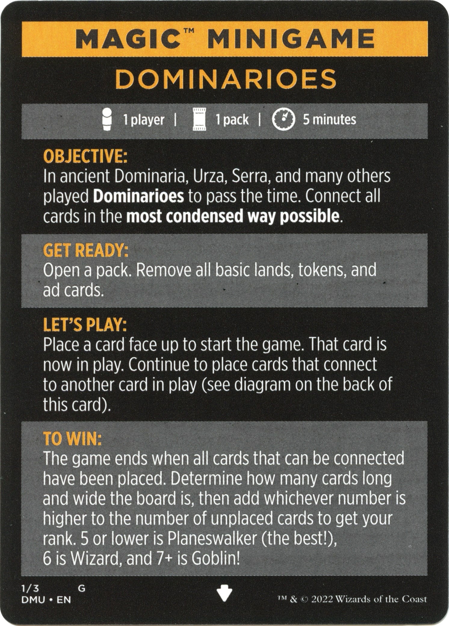 Image of Dominarioes (Magic Minigame) [Dominaria United Minigame]