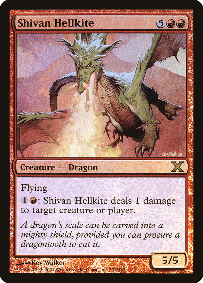 Image of Shivan Hellkite (Premium Foil) [Tenth Edition]