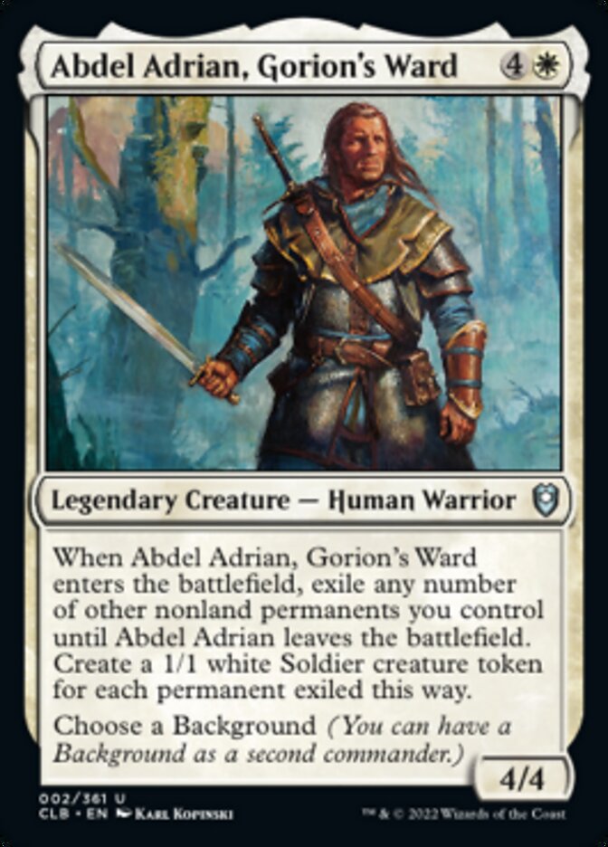 Image of Abdel Adrian, Gorion's Ward [Commander Legends: Battle for Baldur's Gate]