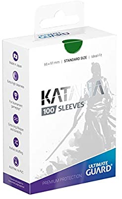 Green Standard Size Card Sleeves - Ultimate Guard KATANA [100 ct]