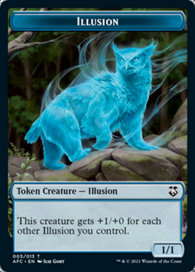 Image of Champion of Wits // Illusion Double-Sided Token [Dungeons & Dragons: Adventures in the Forgotten Realms Commander Tokens]