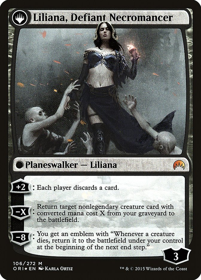 Image of Liliana, Heretical Healer // Liliana, Defiant Necromancer [Magic Origins Prerelease Promos]