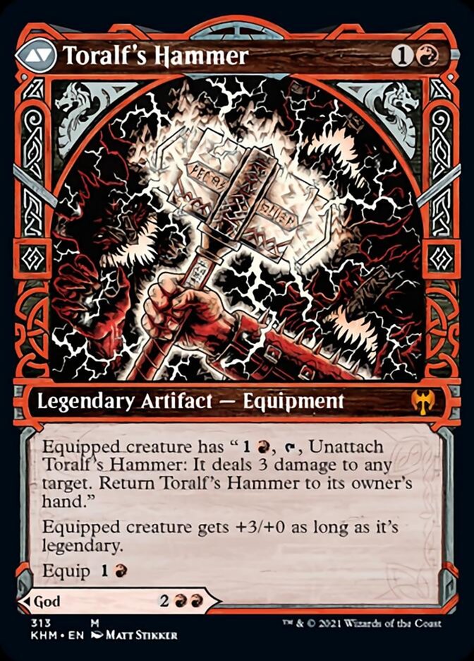 Image of Toralf, God of Fury // Toralf's Hammer (Showcase) [Kaldheim]
