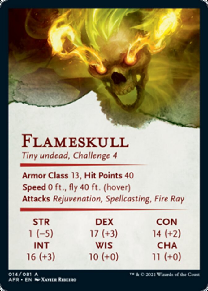 Image of Flameskull Art Card [Dungeons & Dragons: Adventures in the Forgotten Realms Art Series]