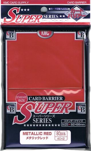 Super Series Metallic Red Standard Sleeves Card Barrier [80ct]