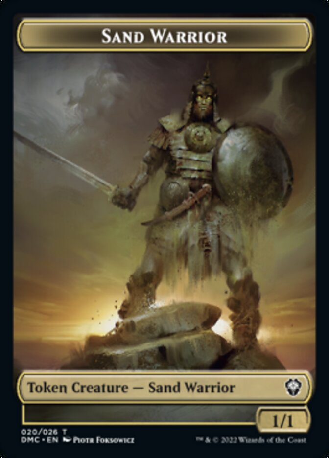 Image of Sand Warrior Token [Dominaria United Commander Tokens]