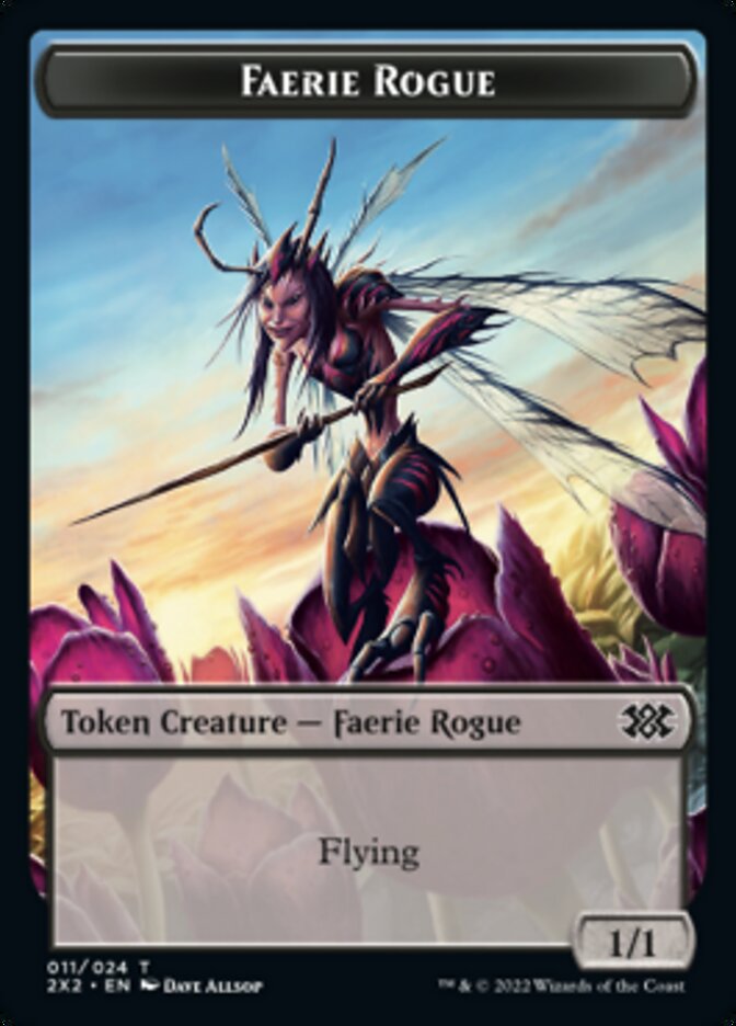 Image of Faerie Rogue // Treasure Double-Sided Token [Double Masters 2022 Tokens]