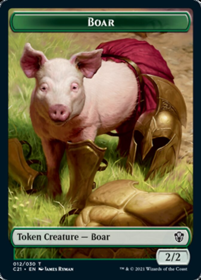 Image of Hydra // Boar Double-Sided Token [Commander 2021 Tokens]