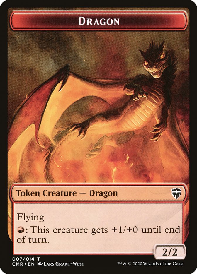 Image of Dragon // Horror Double-Sided Token [Commander Legends Tokens]