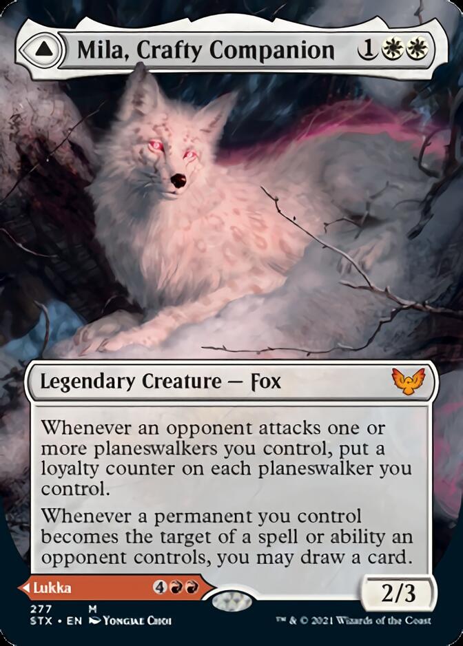 Image of Mila, Crafty Companion // Lukka, Wayward Bonder (Borderless) [Strixhaven: School of Mages]