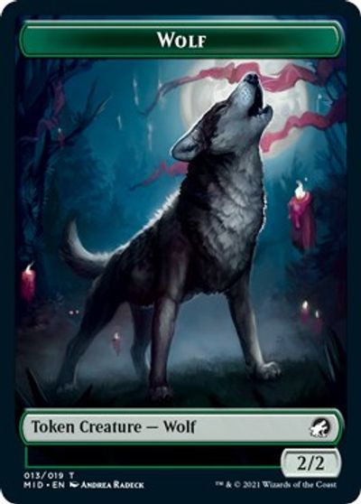 Image of Centaur // Wolf Double-Sided Token [Innistrad: Midnight Hunt Commander Tokens]