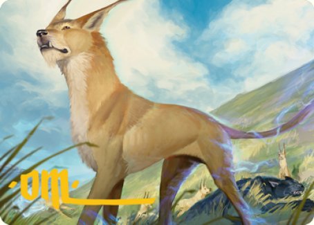 Image of Blink Dog Art Card (Gold-Stamped Signature) [Dungeons & Dragons: Adventures in the Forgotten Realms Art Series]
