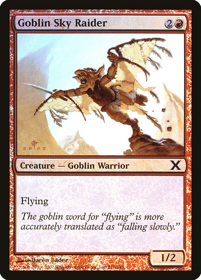 Image of Goblin Sky Raider (Premium Foil) [Tenth Edition]