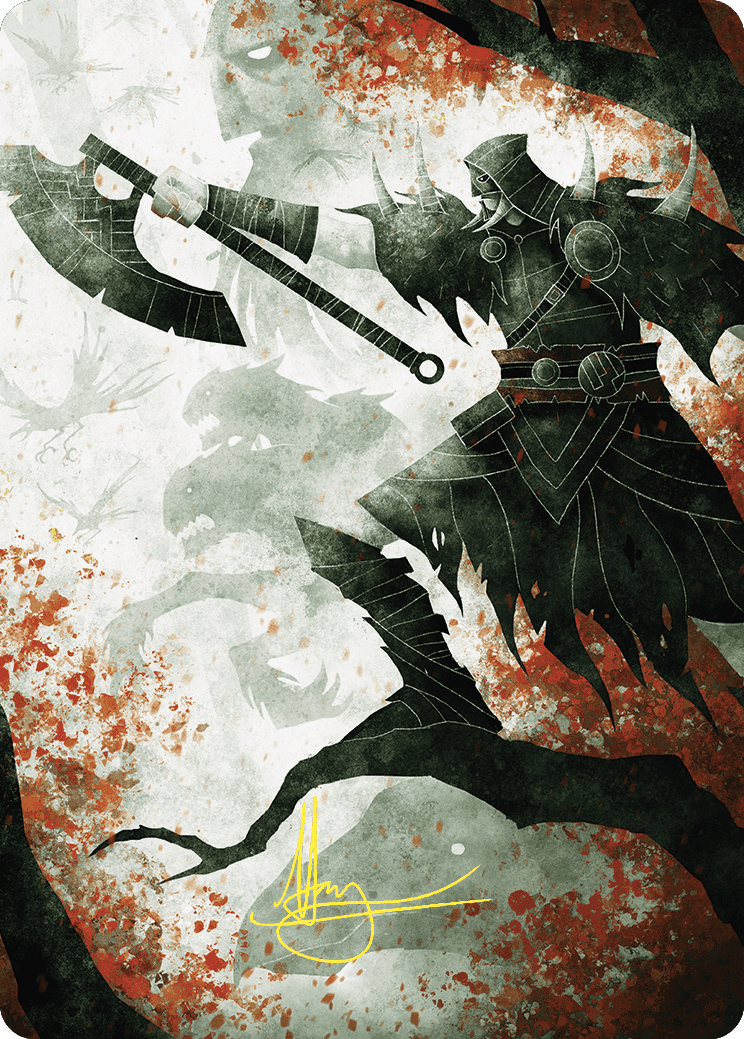 Image of Garruk's Uprising Art Card (Gold-Stamped Signature) [Wilds of Eldraine Art Series]