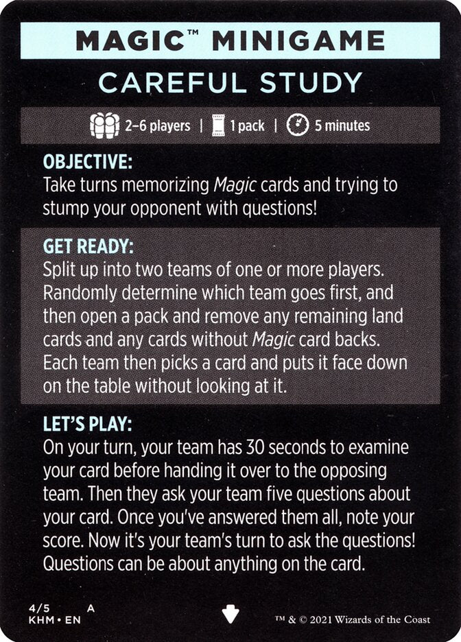 Image of Careful Study (Magic Minigame) [Kaldheim Minigame]