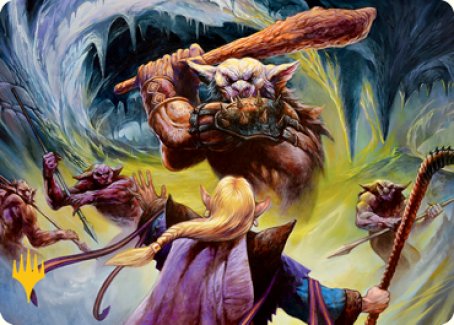 Image of Den of the Bugbear (Dungeon Module) Art Card (Gold-Stamped Signature) [Dungeons & Dragons: Adventures in the Forgotten Realms Art Series]