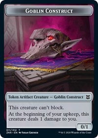 Image of Goblin Construct // Illusion Double-Sided Token [Zendikar Rising Tokens]