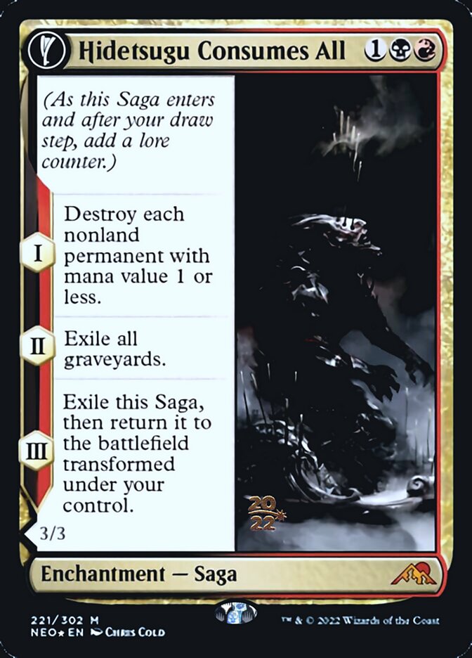 Image of Hidetsugu Consumes All // Vessel of the All-Consuming [Kamigawa: Neon Dynasty Prerelease Promos]